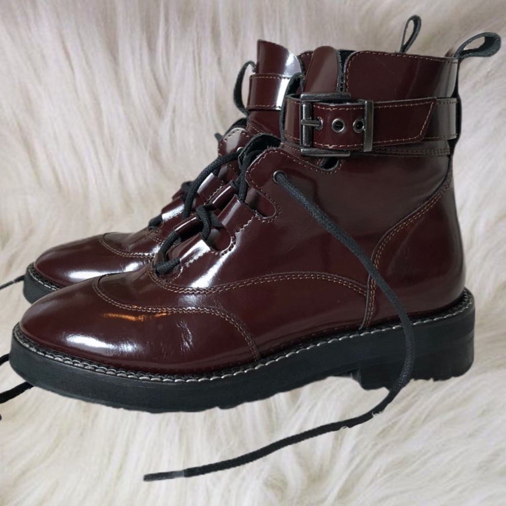 Steve Madden Red Moto Boots